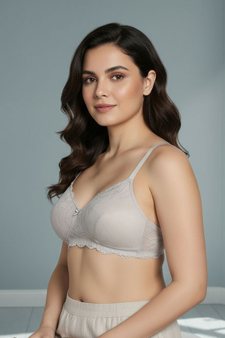 Zivame Dreamcatcher Padded Non Wired Medium Coverage Lace Bra - Wild Chime — image 5